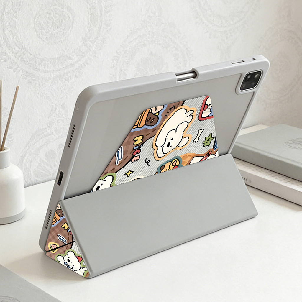 Vỏ bảo vệ cho ipad Gen5 / 6 2025 gen11 A16 Air4 / 5 air11 / 13inch pro122.9 thế hệ thứ 10 Air6 / Air7 A17 Pro Mini6 / 7 M4 2024 pro11 M2 / M3 Gen7 Gen8 Gen9 Vỏ máy tính bảng hoạt hình dễ thương