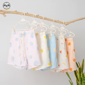 Quần pyjama cotton dễ thương dành cho nữ mùa hè với túi / Quần short dây rút eo co giãn / Sợi mềm mại cho quần ở nhà mát mẻ