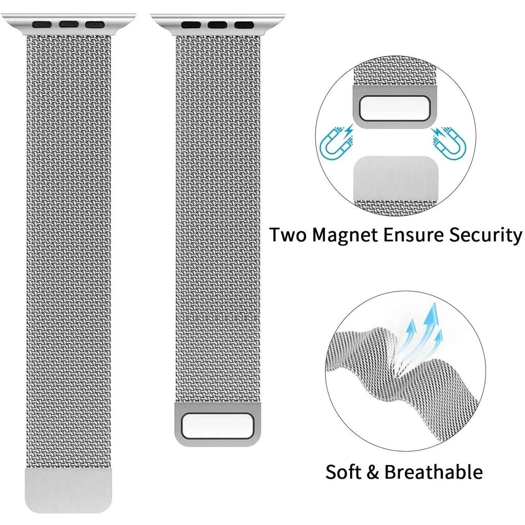 Dây đeo kim loại + vỏ TPU cho Apple Watch Series11 / 10 42mm 46mm 9 8 7 6 SE 41mm 40mm 44mm 45mm