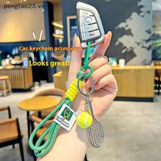 Móc khóa mini dạng mặt dây chuyền quần vợt, bóng bàn dễ thương, phù hợp cho học sinh thiếu niên
