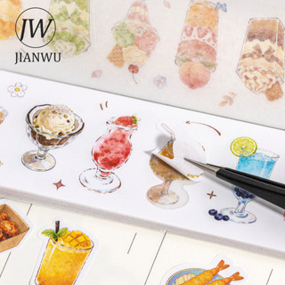 JIANWU The Glutton Moment Series Bánh Vintage Món Tráng Miệng Phong Cảnh Chất Liệu Cắt Dán Sách Sáng Tạo DIY Tạp Chí Văn Phòng Phẩm