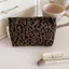 Túi ly hợp FAVORITEGOODS, Túi trang điểm dung tích lớn bằng vải Polyester, Dây kéo thời trang Đóng cửa in họa tiết da báo Tổ chức mỹ phẩm di động Tổ chức vệ sinh
