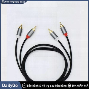 Dây AV RCA 2 đầu đực sang 2 đầu đực hoa sen âm thanh stereo Dây 2RCA Hoa Sen،Dây AV RCA، Chất liệu Cao Cấp