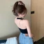 A 16 Áo Croptop Choàng Cổ Nữ Cổ Yếm, Áo Kiểu Cổ Yếm Hở Lưng size dưới 53kg