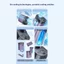 Quạt treo cổ LACYESUK, Quạt kẹp eo rảnh tay luồng không khí mạnh mẽ, Màn hình LED đa chức năng Quạt điện Mini tốc độ cao có thể sạc lại Thể thao ngoài trời