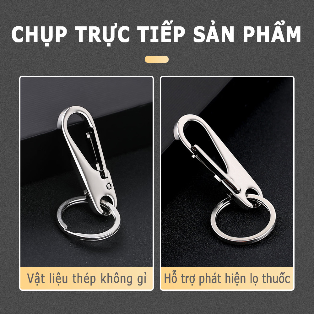 Thép không gỉ 304 móc khóa xe móc khóa quà tặng móc khóa nam eo treo khóa móc khóa đơn giản hiện đại móc khóa