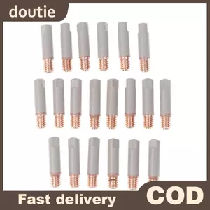 Doutie 2 Cái / bộ 15AK Đầu Tiếp Xúc Hàn Lớp Phủ Mới Bảo Vệ 25mm M6 Đầu Phun Khí 0.8mm-1mm MIG Hàn Torche Bộ Phận Dụng Cụ Hàn VN