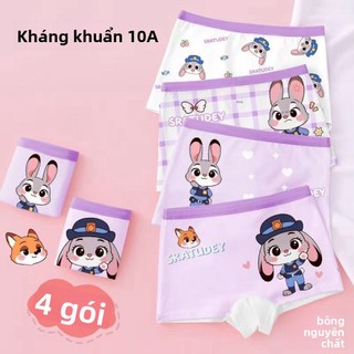 Quần lót đùi cho bé gái - quần boxer cotton mềm mại in thỏ dễ thương thoáng khí mặc hằng ngày