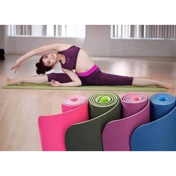 Thảm Tập Yoga Chống Trượt 6mm, Thảm Tập Thể Dục, Thảm Thập Yoga Tại Nhà, Thảm Tập Gym, Thảm Yoga GiaDụngDVT – 2