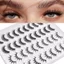 FAVORITEGOODS Mink Lash, Wispies Fluffies Criss-cross Lông mi giả, Thời trang nữ Handmade Dày Dài Hỗn hợp 4 kiểu Dụng cụ trang điểm mắt Nối mi