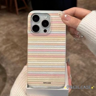 Dành Cho IPhone 17 16 15 14 Plus 13 12 11 Pro Max X XR XS MAX 7 8 PLUS Đầy màu sắc sọc vải trường hợp điện thoại di động