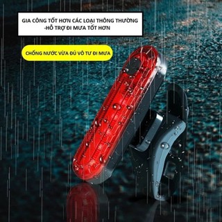 Đèn hậu xe đạp thể thao, Đèn Led dài cảnh báo chống nước, pin sạc USB 4 chế độ