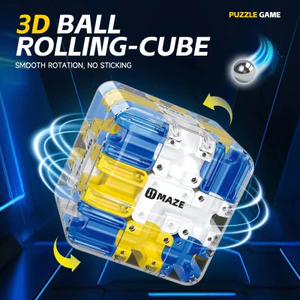Mê cung 3D Ball Rolling Maze Magic Cube Mê cung theo dõi đa năng, Câu đố đi bộ bóng, Đồ chơi tư duy cho trẻ em
