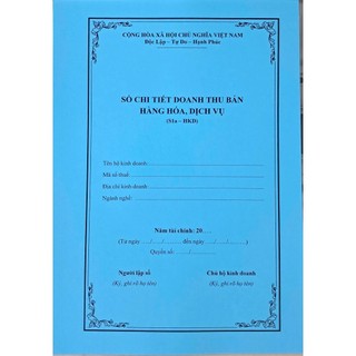 SỔ S1a - S2a HKD 2026: SỔ CHI TIẾT DOANH THU, HÀNG HÓA - THEO CHẾ ĐỘ KẾ TOÁN CHO HỘ/CÁ NHÂN KD  2026