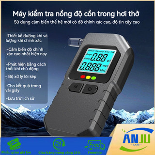 Máy đo Nồng độ Cồn Thổi Khí Máy Kiểm Tra Lái Xe Say Chính Xác Cao Tặng 10 ống Thổi