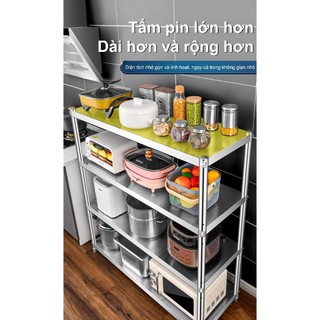 LOADNIX Kệ inox nhà bếp inox Bền bỉ trong môi trường bếp nhà Kệ để đồ inox Làm dày 0.5mm Có thanh chống đỡ