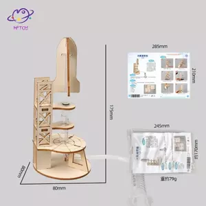 HFTOY 1 Bộ Roet Launch Pad Thí nghiệm khoa học và giáo dục trẻ em Mô hình hàng không vũ trụ DIY Đồ chơi lắp ráp thủ công Quà tặng ~