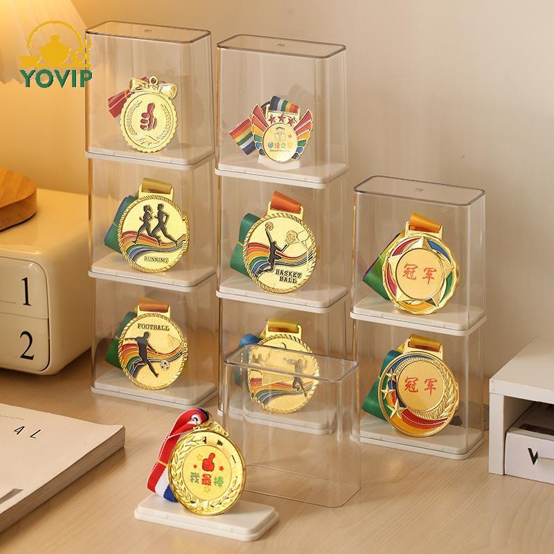 Hộp trưng bày cá nhân huy chương đa chức năng YOVIP, Hộp lưu trữ hình chữ nhật có thể nhìn thấy bằng nhựa trong suốt có thể nhìn thấy VN