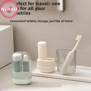 N2HAO Bộ đồ vệ sinh di động 3 trong 1 Cốc nước súc miệng Bàn chải đánh răng Kem đánh răng Bộ tất cả trong một Bộ phù hợp cho doanh nghiệp Giải trí Du lịch n