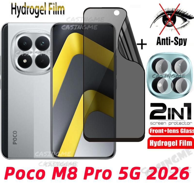 Poco M8 Pro 5G 2026 Phim Hydrogel Mềm Chống Peek Riêng Tư Cho Poco M8 PocoM8 Pro M8Pro PocoM8Pro 4G 5G 2026 Phim Máy Ảnh Full Cover Bảo Vệ Màn Hình Riêng Tư