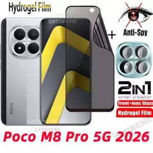 Poco M8 Pro 5G 2026 Phim Hydrogel Mềm Chống Peek Riêng Tư Cho Poco M8 PocoM8 Pro M8Pro PocoM8Pro 4G 5G 2026 Phim Máy Ảnh Full Cover Bảo Vệ Màn Hình Riêng Tư