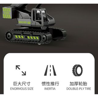 Hợp Kim Trẻ Em Kỹ Thuật Xe Máy Xúc Đồ Chơi Cần Cẩu Quán Tính Mô Phỏng Đồ Chơi Xe Bé Trai Bộ Mô Hình