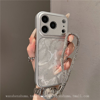 Ốp điện thoại lông vũ lấp lánh khung mạ bạc tiên tiến cho iPhone17 Pro Max 16 15 14 Pro Max bảo vệ camera chống sốc chống rơi ốp lưng cứng