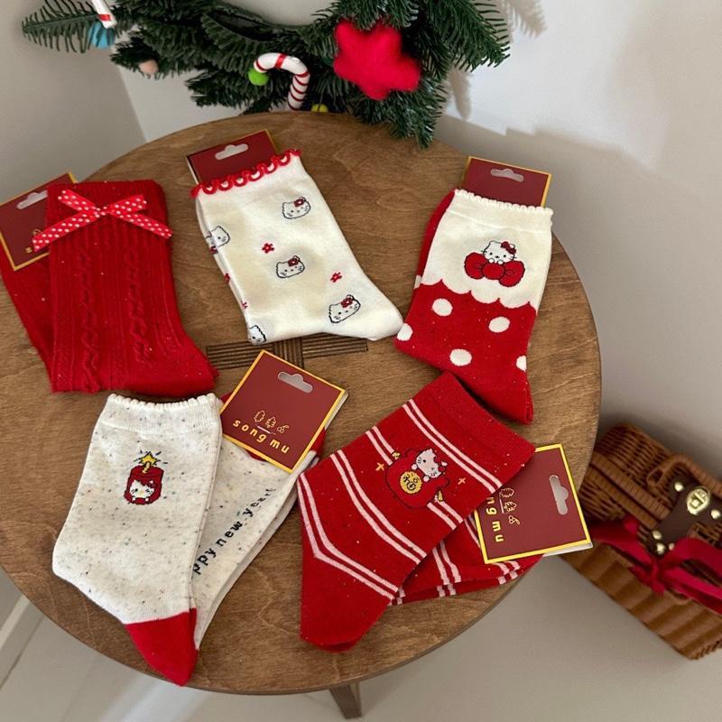 Tất cổ cao 2026 Dễ Thương Dành Cho Nữ Vải Cotton Mềm Mịn Thoải Mái Phong Cách Trẻ Trung Thêu Nơ Thể Thao Năng Động
