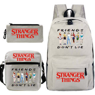 Phim Truyền Hình Mỹ Hàng Hóa Stranger Things Ba Lô Hợp Thời Trang Học Sinh Schoolbag Túi Đeo Vai Hộp Đựng Bút Chì Bộ Ba Mảnh 003