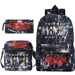 Phim Truyền Hình Mỹ Hàng Hóa Stranger Things Ba Lô Hợp Thời Trang Học Sinh Schoolbag Túi Đeo Vai Hộp Đựng Bút Chì Bộ Ba Mảnh 003