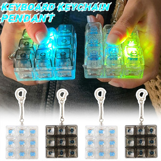 2 Chiếc Móc Khóa Bàn Phím Nhựa, Đen Trong Suốt / Trong Suốt Có Pin Tích Hợp, Đồ Chơi Giảm Căng Thẳng Chín Nút, Phong Cách Mờ / Dạ Quang Cho Chìa Khóa / Túi Phụ Kiện
