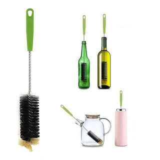 Bàn chải làm sạch chai dài 40cm - Đa chức năng cho chai sữa và rượu có móc treo