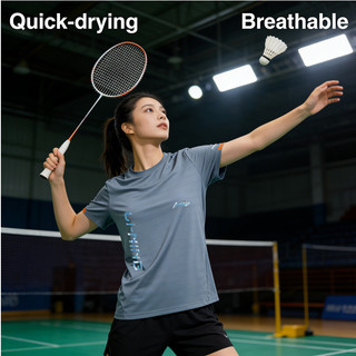 Áo sơ mi thể thao Li Ning cho cầu lông và xe đạp, thiết kế đơn giản cho cả nam và nữ, thấm mồ hôi nhanh và thoáng khí.