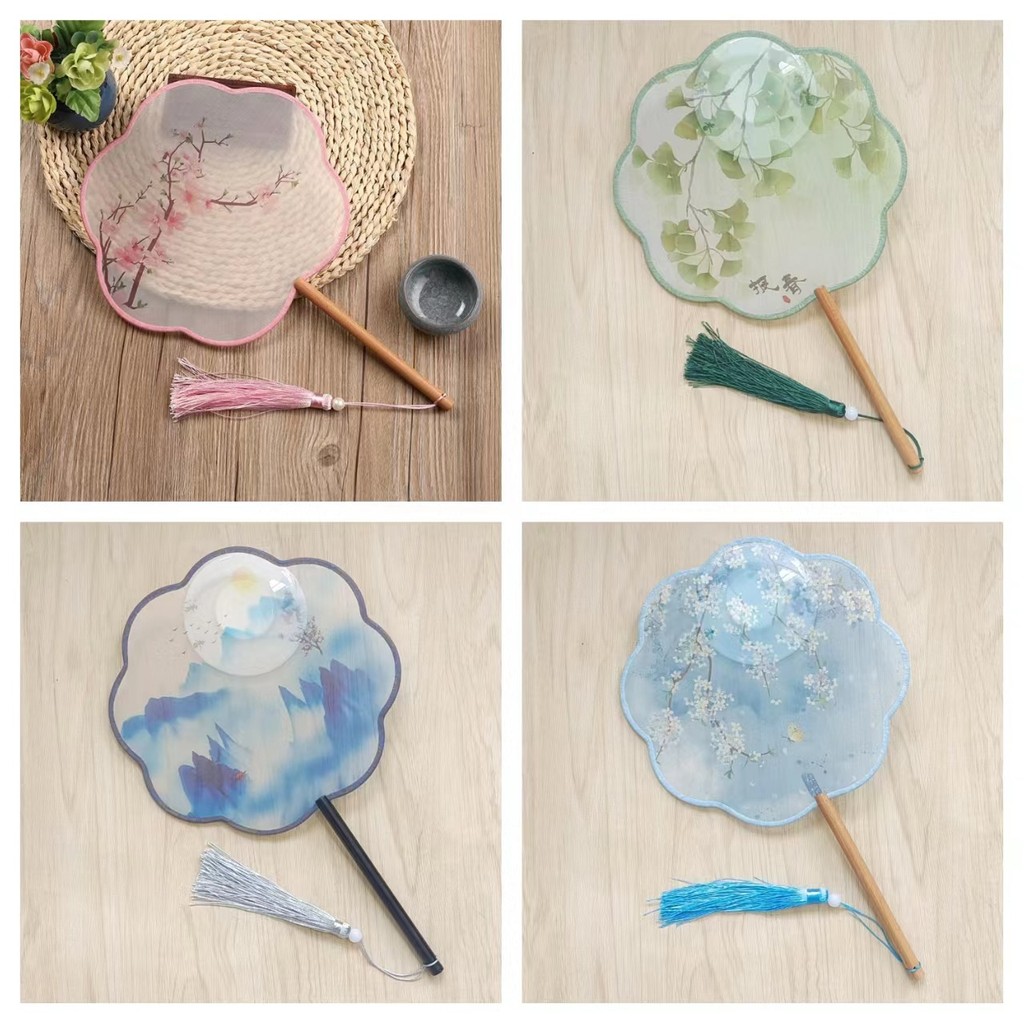 Lụa Bán Trong Suốt In Hình Cổ Phong Cách Nhóm Quạt Phong Cách Trung Hoa Cổ Điển Quạt Nữ Hanfu Phong Cách Trung Hoa Nhóm Quạt Khiêu Vũ 2026.1.1