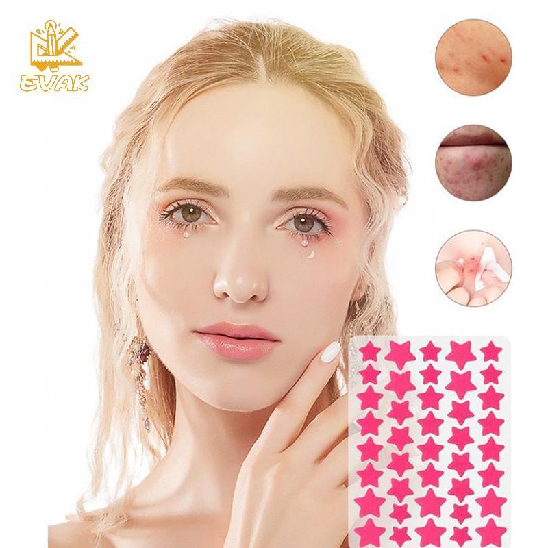 Alittlesetrtu - Miếng dán giảm mụn 200/400 cái, kết hợp màu sắc với hình trái tim và ngôi sao, làm từ PE