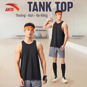 ANTA Nam Áo Tank Top Thể Thao Tập Gym Chạy Bộ Mỏng Nhẹ Thoáng Mát Nhanh Khô 1525B7105U