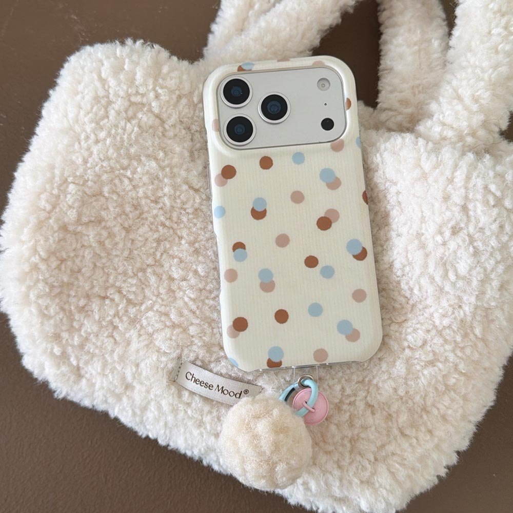 Ốp lưng cứng Tương thích với iPhone 13 14 14Pro 14ProMax 15 15Pro 15ProMax 16 16Pro 16ProMax 17 17Pro 17ProMax Ốp họa tiết tương phản chấm bi