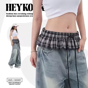 Milyfashion Y2K Retro Kẻ Sọc Tất Cả Trận Đấu Xếp Ly Eo Hẹp Váy Mỏng Mùa Xuân 2026 Phong Cách Mới