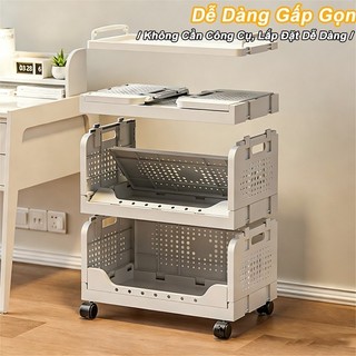 【Hỏa Tốc】Kệ Đa Năng Tầng Có Bánh Xe Để Đồ Phòng Khách, Nhà Bếp Tủ hồ sơ văn phòng