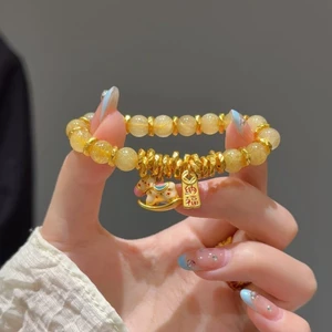 Phong Cách Mới May Mắn Vòng Tay Nhẹ Sang Trọng Mới Niche Thiết Kế Cuộn Cao Cấp Cảm Giác Năm Ngựa Vòng Tay Pha Lê