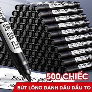 Bút lông dầu đen dạng dầu mực đậm không phai - Combo 50 chiếc bút đánh dấu chuyên dụng, dùng ổn định