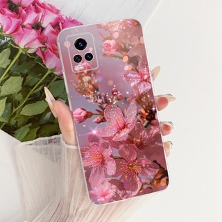 Ốp Lưng Trong Suốt Cho Vivo V20 2021 V2040 Bao Họa Tiết Hoa Thời Trang Silicon Mềm TPU Vỏ Cho VivoV20 V2025 V2024 Vỏ Điện Thoại