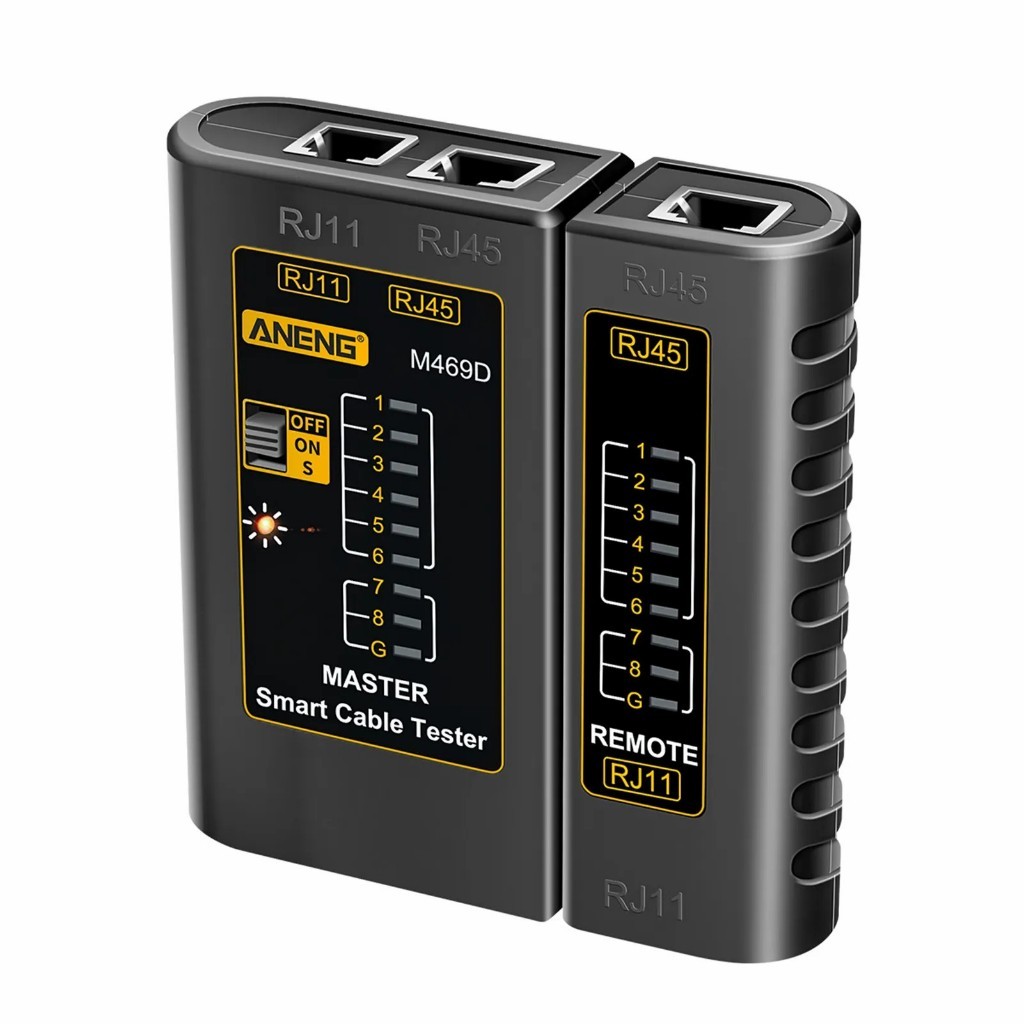 Máy kiểm tra cáp mạng M469D, cổng RJ45 RJ11 RJ12 - Máy kiểm tra mạng， Cáp mạng LAN，Đa năng
