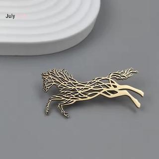 Trang sức nam vintage từ thép không gỉ thiết kế ngựa thổ cẩm, phù hợp làm phụ kiện cho quần áo