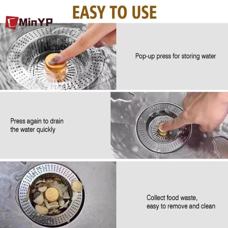 CMinYP 1 Bộ lọc thoát nước bồn rửa Bounce -Odor & Leak, Bộ lọc thoát nước rửa chén, Bộ lọc chống tắc Glory