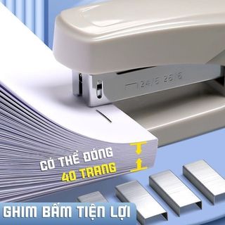 Ghim bấm giấy dập ghim học sinh mini 30 trang, thiết kế pastel dễ thương nhỏ gọn, tiện lợi cho công việc và học hành