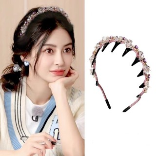 Băng đô có răng cưa kim cương lấp lánh, thời trang và chống trượt