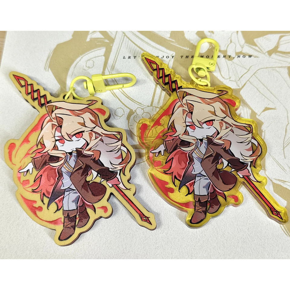 Anime Keychain Women Limbus Company Acrylic Key Chain Man Key Ring Pendant Ornament Accessories Friend Gift