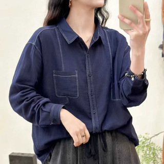 [Hàng Có Sẵn] Áo sơ mi nữ cotton chất lượng cao, style cổ điển, phù hợp đầu xuân mới