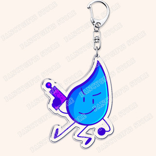 Cute Game BFDI BFB Keychains for Accessories Bag Bfdi Teardrop Sketchpad Two Four X Key Chain Ring Gifts Gamer Frie